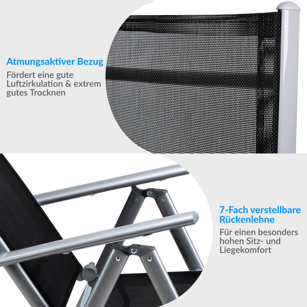 Casaria Tuinset Bern – 8 Personen Aluminium 8 Stoelen 1 Tafel - Zilver
