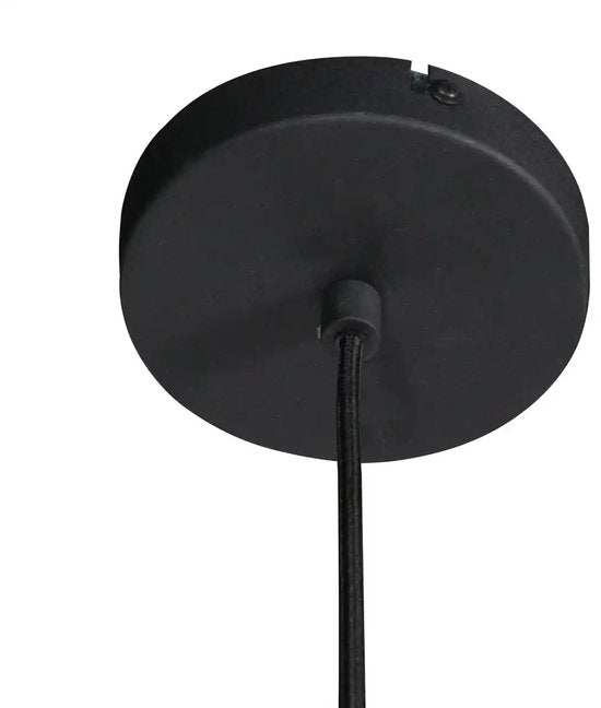 Anne Lighting - hanglamp - Sable - zwart - linnen metaal - Ø 60cm - E27 - 4193ZW