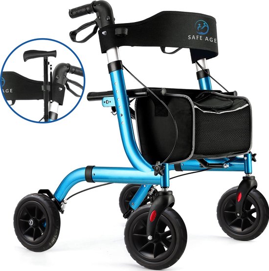 SafeLife Rollator Opvouwbaar met zitfunctie - voor binnen en buiten
