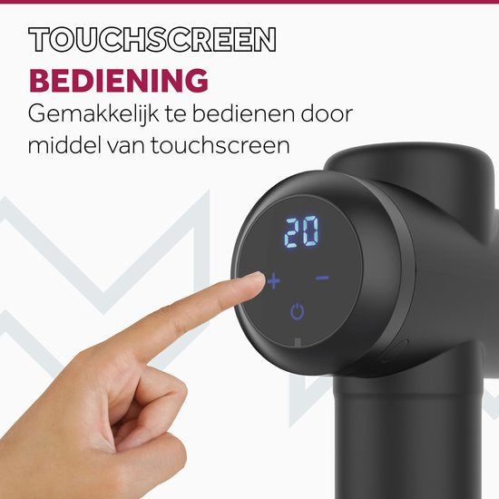 Northwall Massage Gun Professioneel Prime - Massage Pistool Inclusief Koffer en 7 Opzetstukken incl. Eikenhouten Massagekop - Krachtig en Draadloos Sport en Relax Massage Apparaat