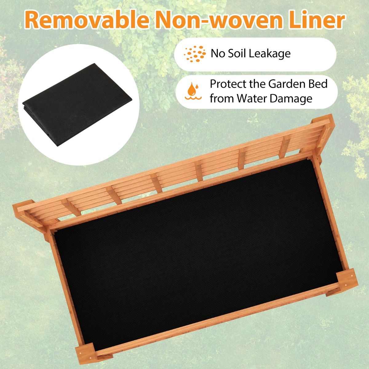 Coast Houten Verhoogd Tuinbed - met klimrek - opbergruimte - bruin