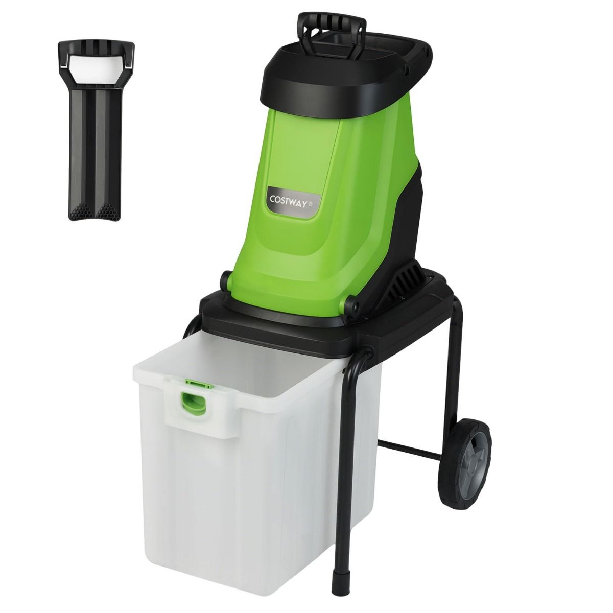 Coast Elektrische tuinversnipperaar - 2800 W motor - 50 liter opvangbak - groen en zwart