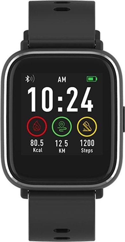 Denver Smartwatch met Stappenteller - Sporthorloge met Hartslagmeter en Slaap Activity Tracker - SW161 - Zwart