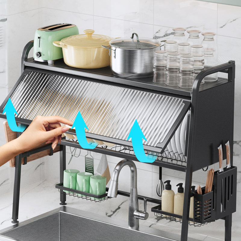COOKER KING Keukenrek, Afdruiprek, Opbergrek voor aanrecht en gootsteen, Vaatrek, Messenrek, Snijplankrek, Verbeterd, 95 cm