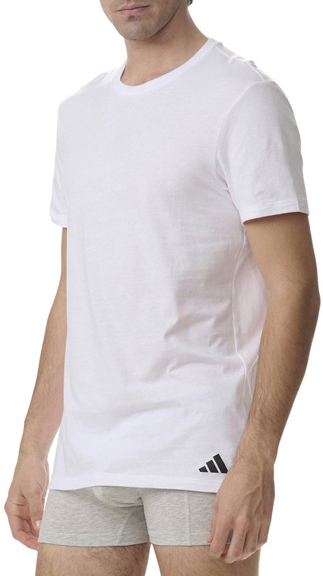 adidas Sportswear 3PK Crew Neck Shirt - Active Core Cotton - Onderbroek Mannen - 3x wit