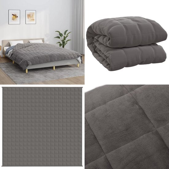 vidaXL - Verzwaringsdeken - 200x200 - cm - 13 - kg - stof - grijs