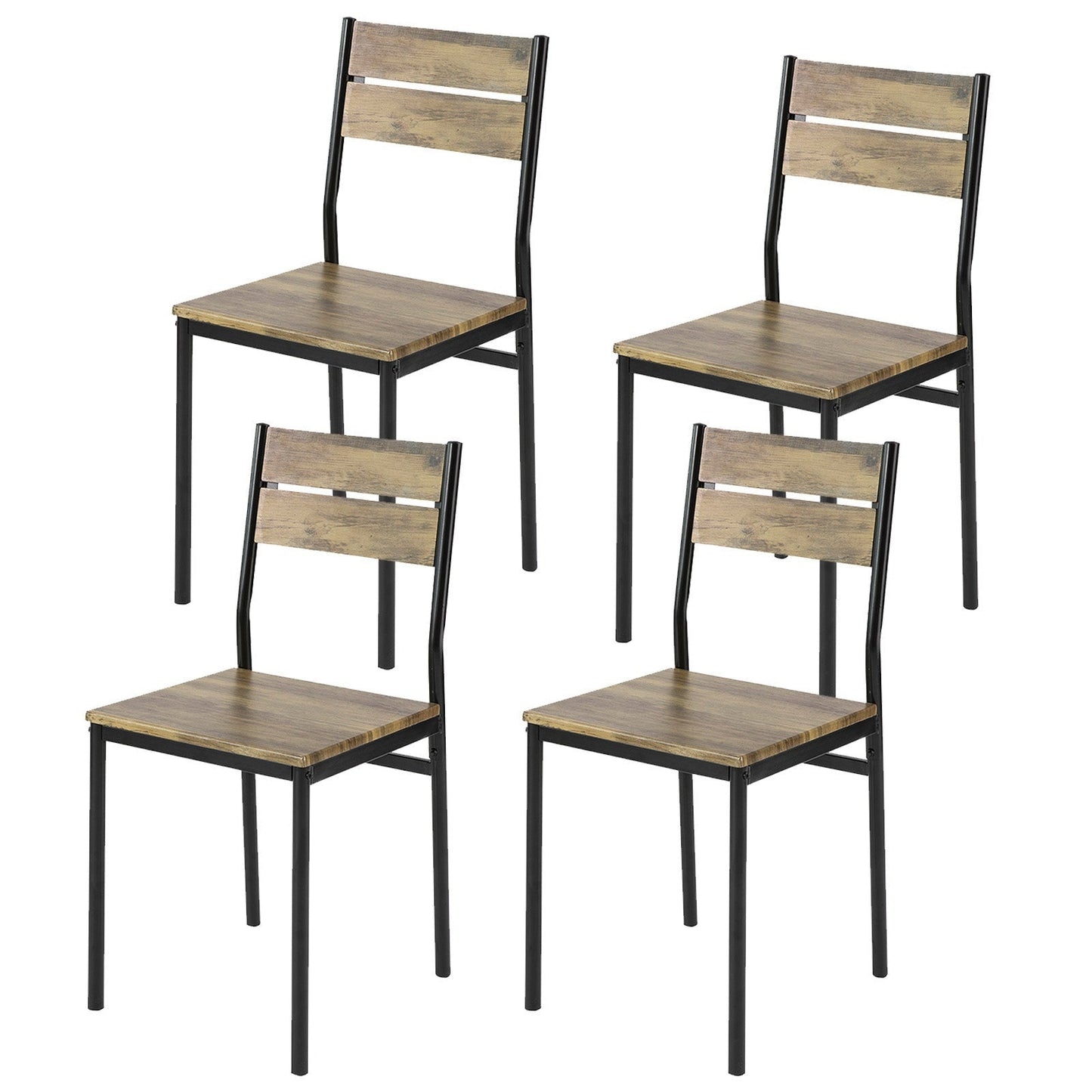 SoBuy FST72-Nx4 Eetkamerstoel - Set van 4 - Industrieel - Max. 150 kg