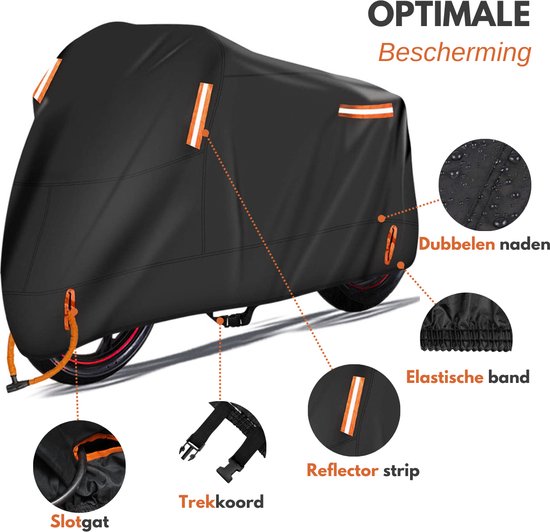 Vertrex Motorhoes & Scooterhoes - met Windscherm - Scooter Hoes - Waterdicht Buiten - Motor hoes