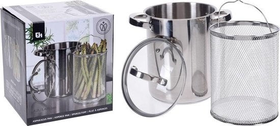Excellent Houseware Aspergepan met glazen deksel - 4.2 liter