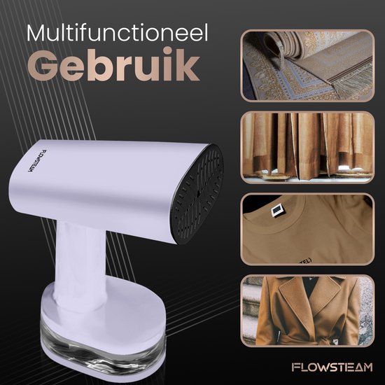 FLOWSTEAM® Luxe Kledingstomer - Handstomer - Stoomapparaat Kleding - Lavender Edition