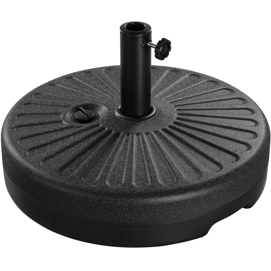 Yaheetech Parasolvoet - Vulbaar met Water/Zand - 22 kg - 50 cm - Universele Schermhouder - Zwart