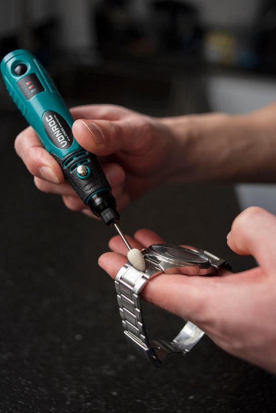 VONROC Roterende Multitool – 4V – Incl. 31-delige accessoire set & opbergtas