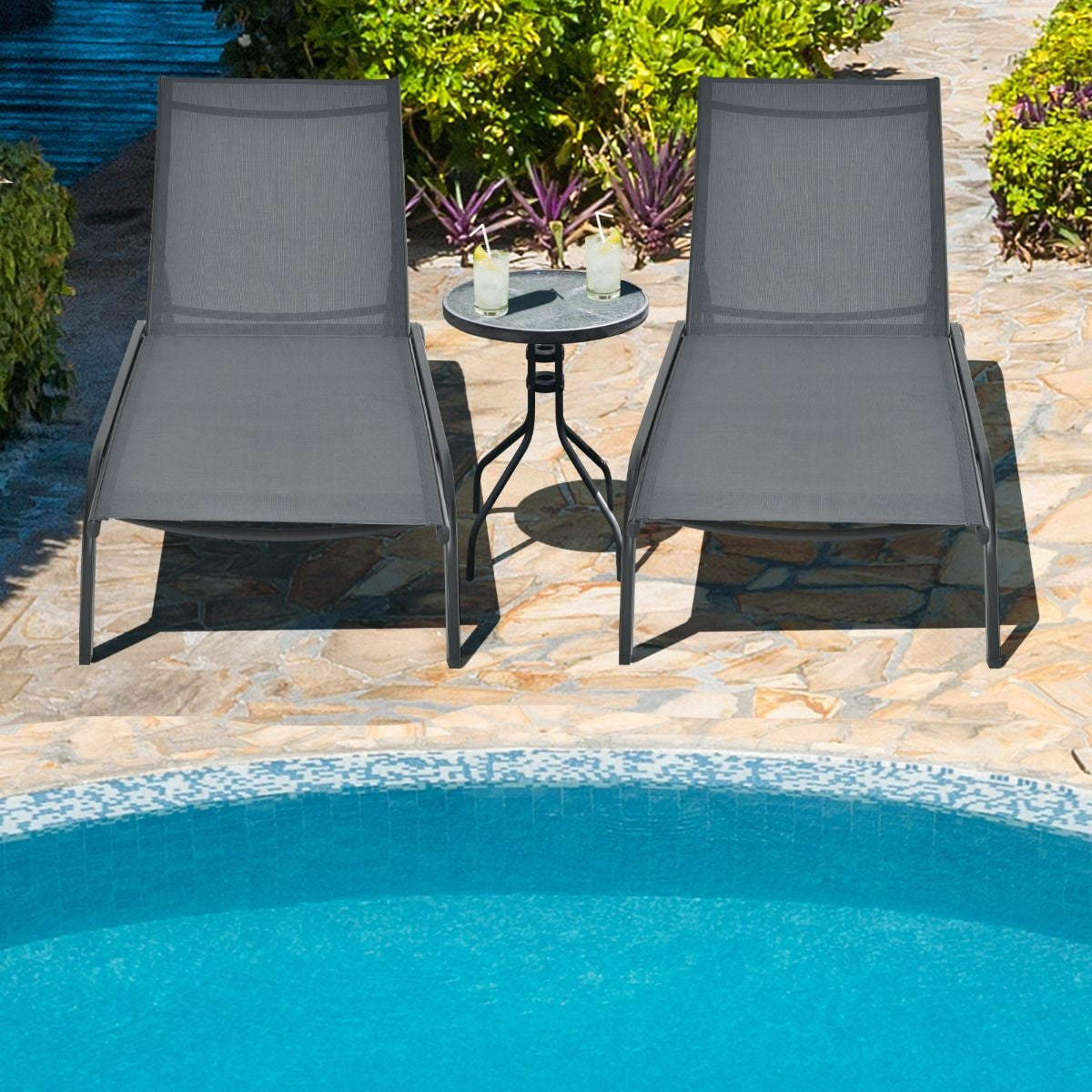 Coast | Verstelbare Ligbed op Wielen - Grijs - 191-160 cm x 61 cm x 35,5-88,5 cm