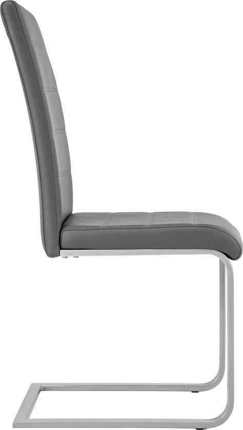 tectake® - set van 2 eetkamerstoelen Bettina grijs - 402551