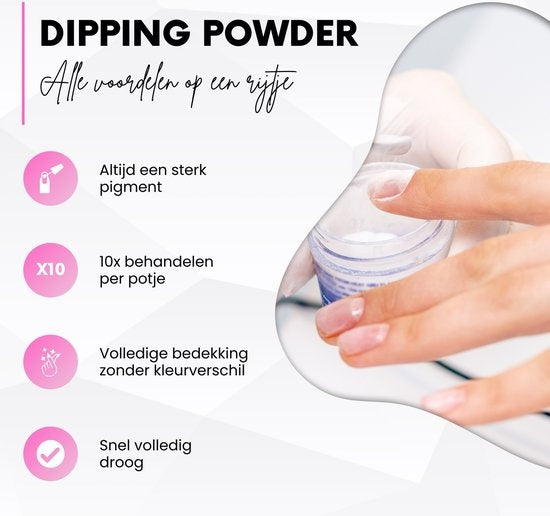 Moods Gellac - Dipping Powder Starters Kit - Coffee Nude - 6 Kleuren - Acryl Nagels Starterspakket - Dip Nagels