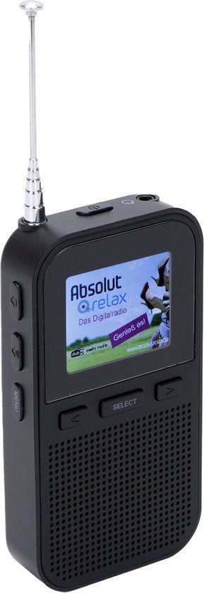 Denver DAB-radio - Draagbare radio - Batterijen \u0026 Netstroom - 60 voorkeuzezenders - Reiswekker - DAH126 - Zwart