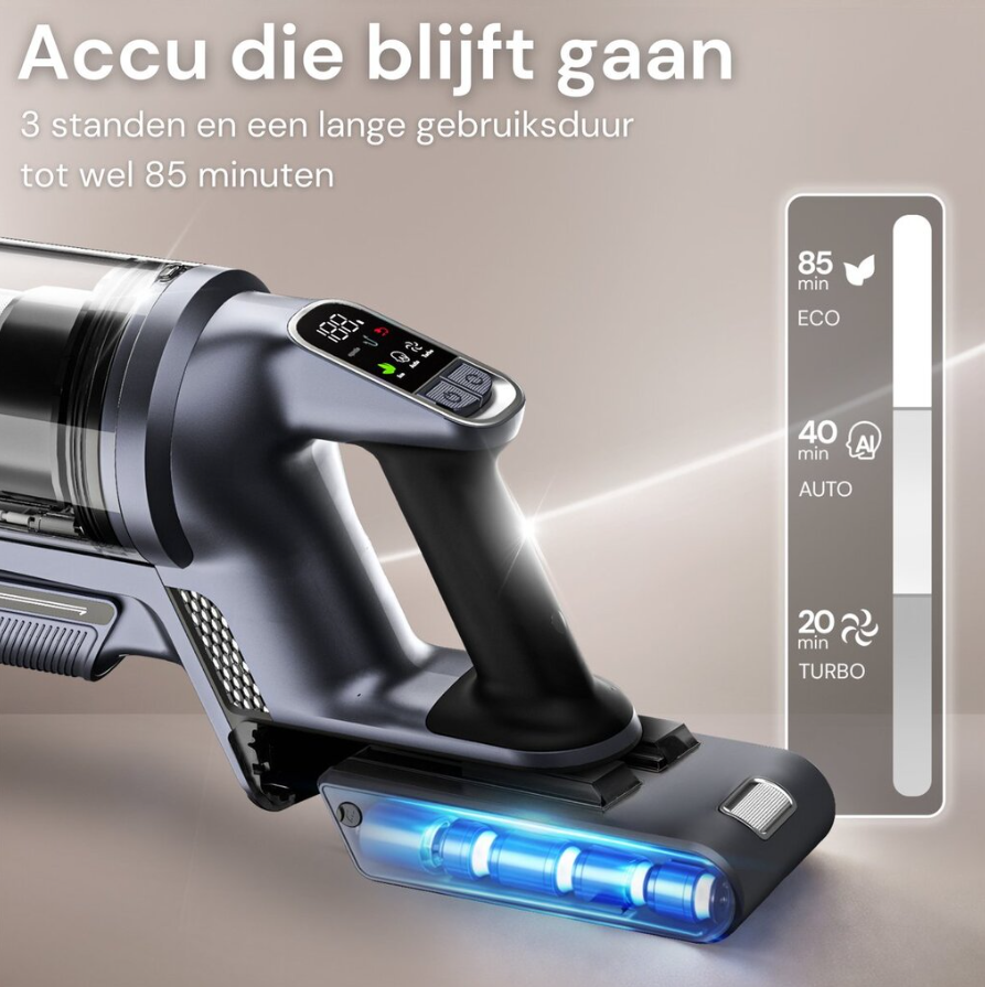 Vesora® Steelstofzuiger V2 Draadloos zonder Zak - Draadloze Stofzuiger - Kruimeldief Snoerloos - Vacuum Cleaner - Handstofzuiger - Stofzuiger Steel met Hepa Filter - Stofzuiger Huisdieren - Zakloze Stofzuiger