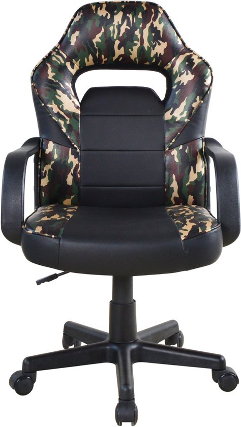 Gamestoel Thomas junior - bureaustoel - hoogte verstelbaar - camouflage