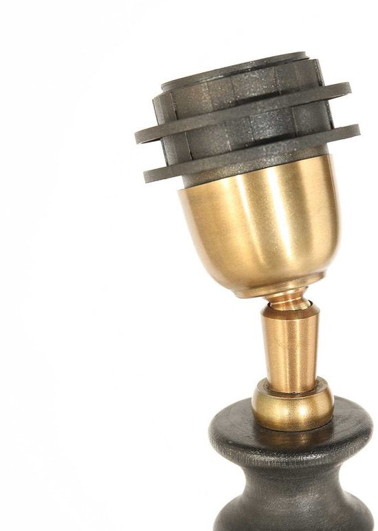 Anne Lighting tafellamp Bois - zwart - hout - 27 cm - E27 fitting - 3677ZW