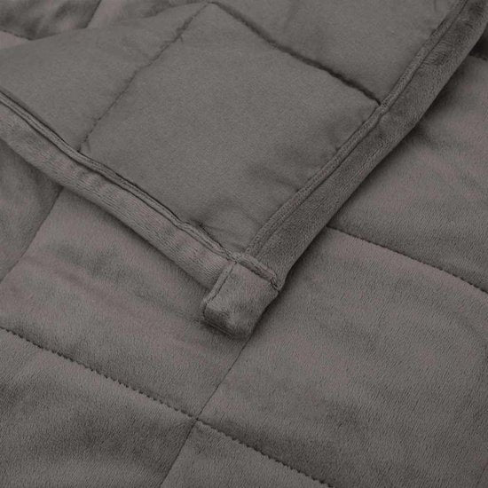 vidaXL - Verzwaringsdeken - 200x200 - cm - 13 - kg - stof - grijs