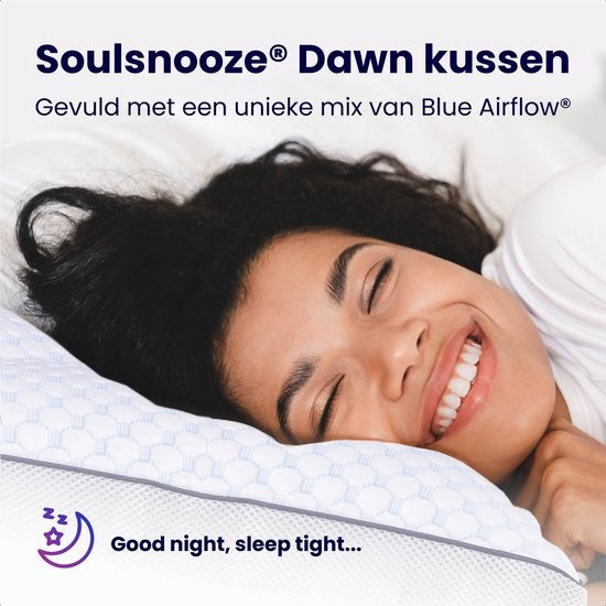 Soulsnooze Memory Foam Hoofdkussen Dawn - Aanpasbaar Design - wit - 50x70cm