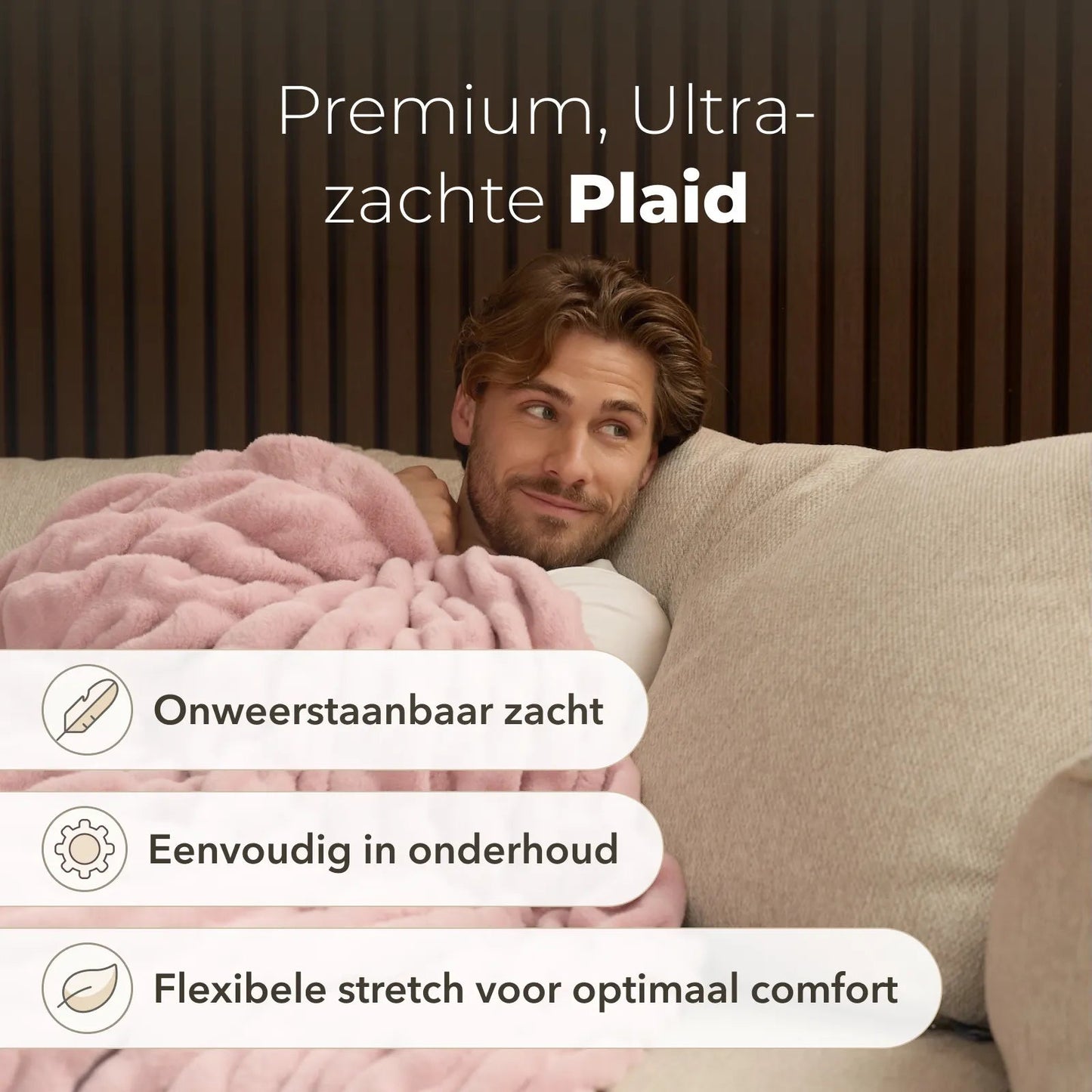 Sjumo Plaid Faux Fur – 150 x 200 cm – Candy Cloud – Ultra Zacht & Luxe
