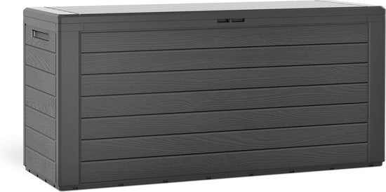 Deuba Opbergbox Antraciet 120 x 46 x 57cm - Buiten - Geschikt voor terras, balkon en tuin