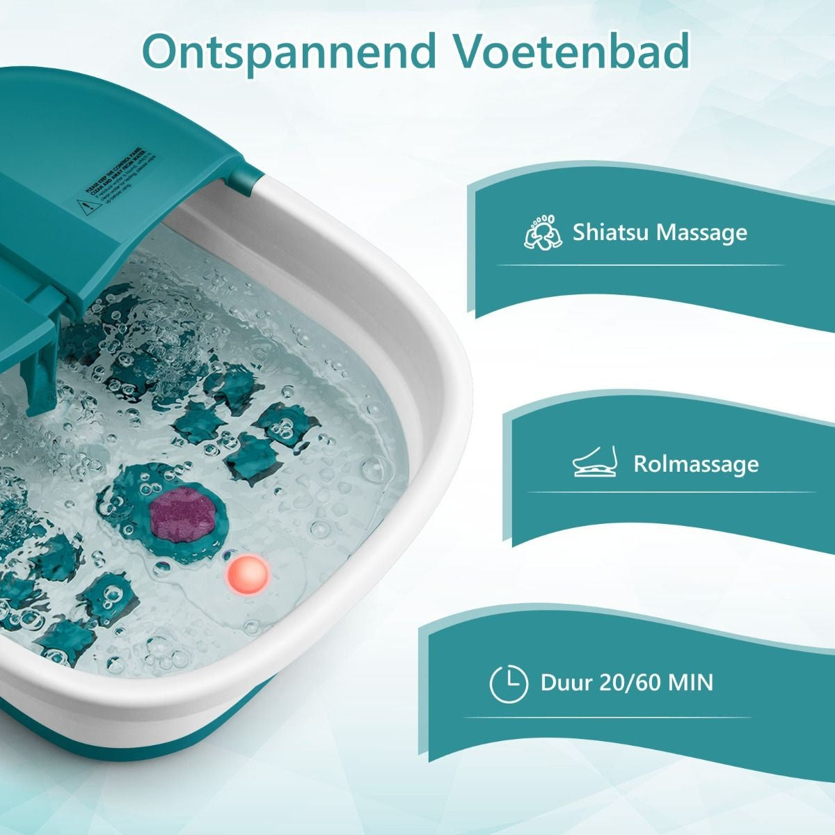 Coast Masssage voetenbad - Opvouwbaar - Elektrisch - 500W - tot 45°C - Met afstandsbediening