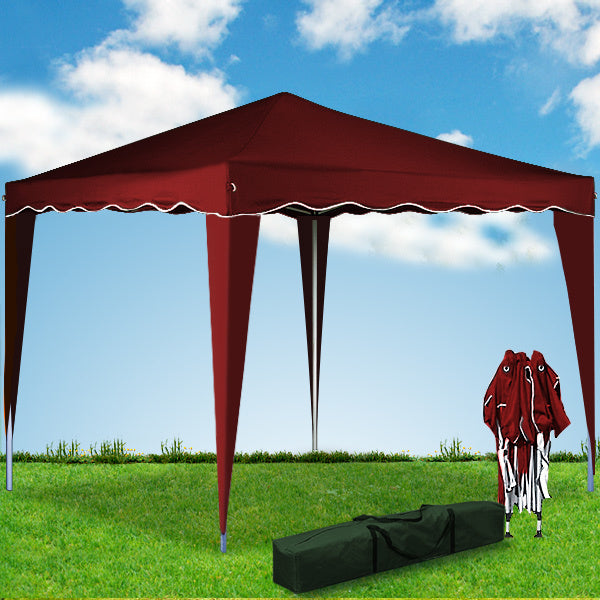 Casaria Vouwpaviljoen. party tent Capri - Popup donkerrood3x3m