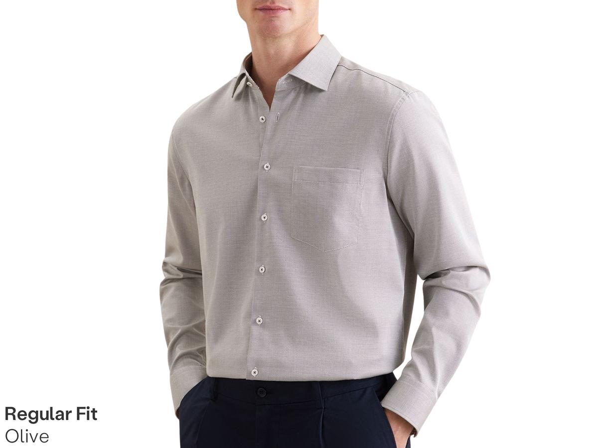 Seidensticker New Kent Business Shirt - Slim Fit - maat 40 - Olive