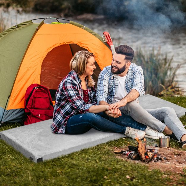Coast Campingmat - Traagschuim - Oprolbaar - 183 x 63 x 7 cm - Grijs