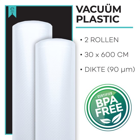 Vacuumrollen - Vacuumzakken Voedsel - Vacumeerzakken - Sous Vide Zakken - Reliëf - BPA-Vrij - 30x600 cm - 2 stuks
