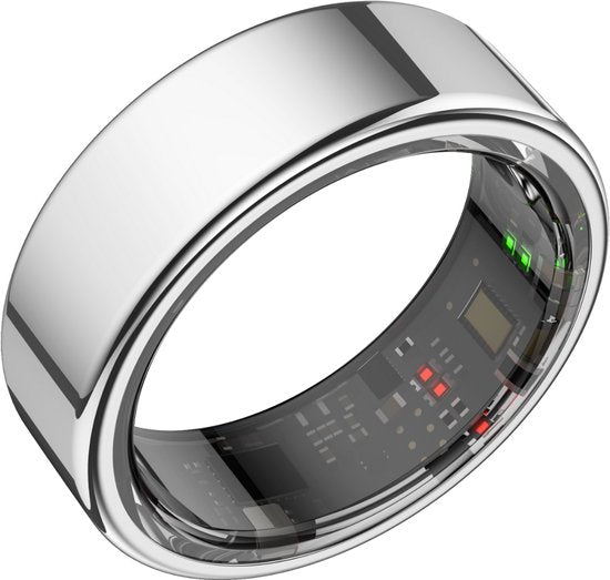 Focus® S1 Smart Ring – Zilver Maat 7 – Hartslag, Slaap & O2 Meting – IP68 Waterdicht – Wearable