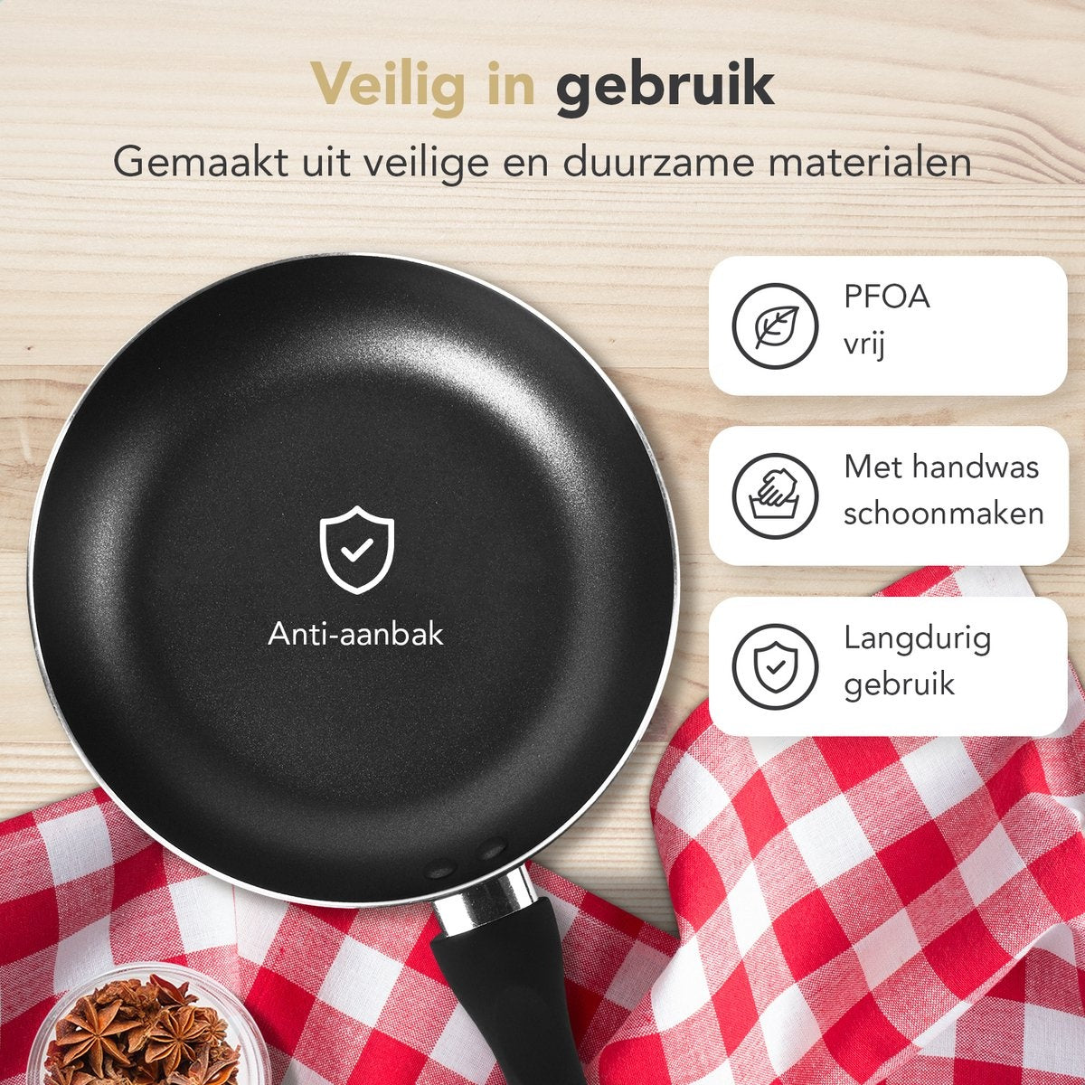 Rochester Pannenset - 18-delig - Aluminium - Non-stick - Incl. Deksel - Zwart