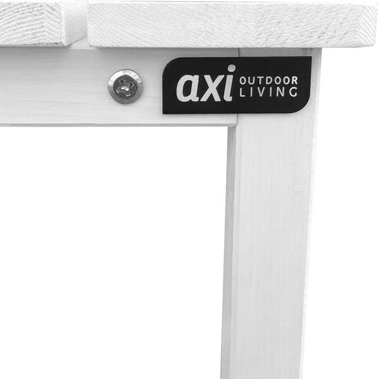 AXI Tess Bijzettafel Wit – Houten tuintafeltje – Vierkant – 40,5 x 40,5 x 46 cm – FSC 100% Hemlock hout – Voor tuin, terras en balkon