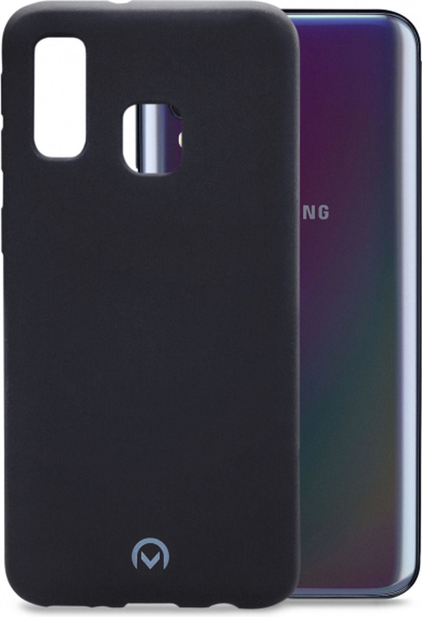 Mobilize Rubber Gelly Telefoonhoesje geschikt voor Samsung Galaxy A40 Hoesje Flexibel TPU Backcover - Matt Black
