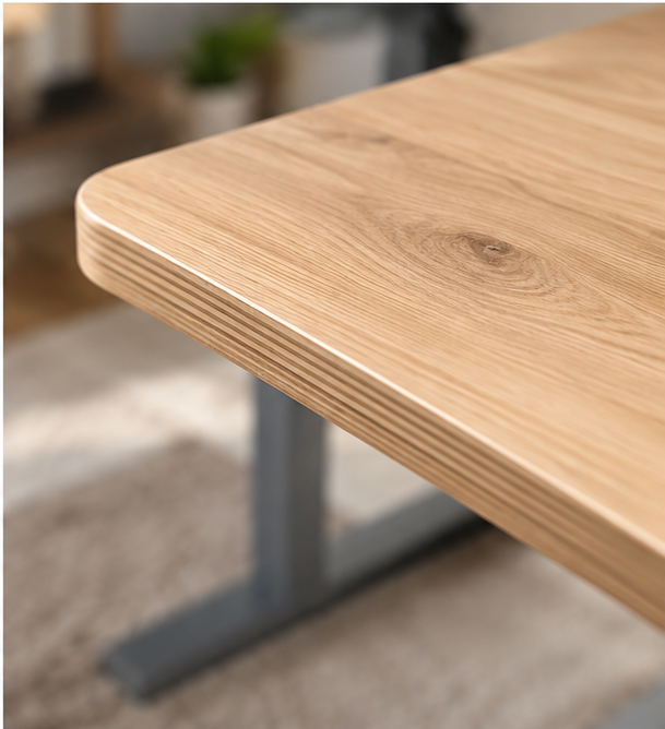 Backerz Bovenblad voor Elektrisch Zit-Sta Bureau - Melamine Tafelblad zonder Frame