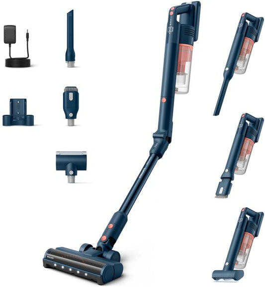 Philips XC5243/10 5000 Serie Flex Steelstofzuiger - Snoerloos - LED TriActive Multi Mondstuk - 60 Minuten Accuduur - Dierenhaarzuigmond