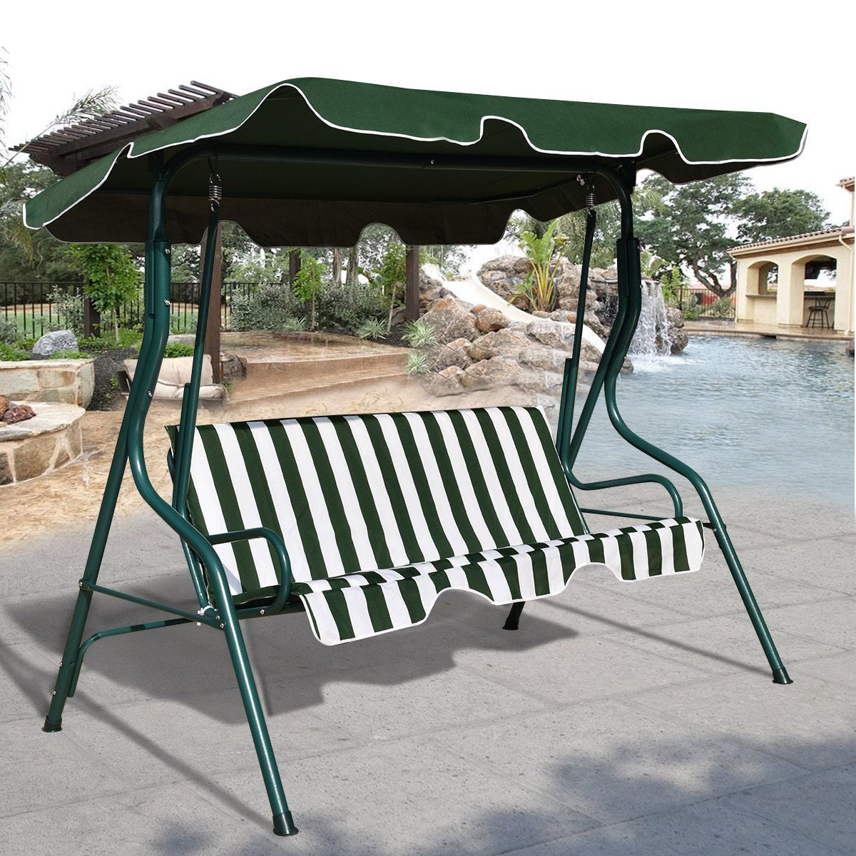 Coast Hollywood Schommelbank - 3 zits - 172x154x110 cm - Groen