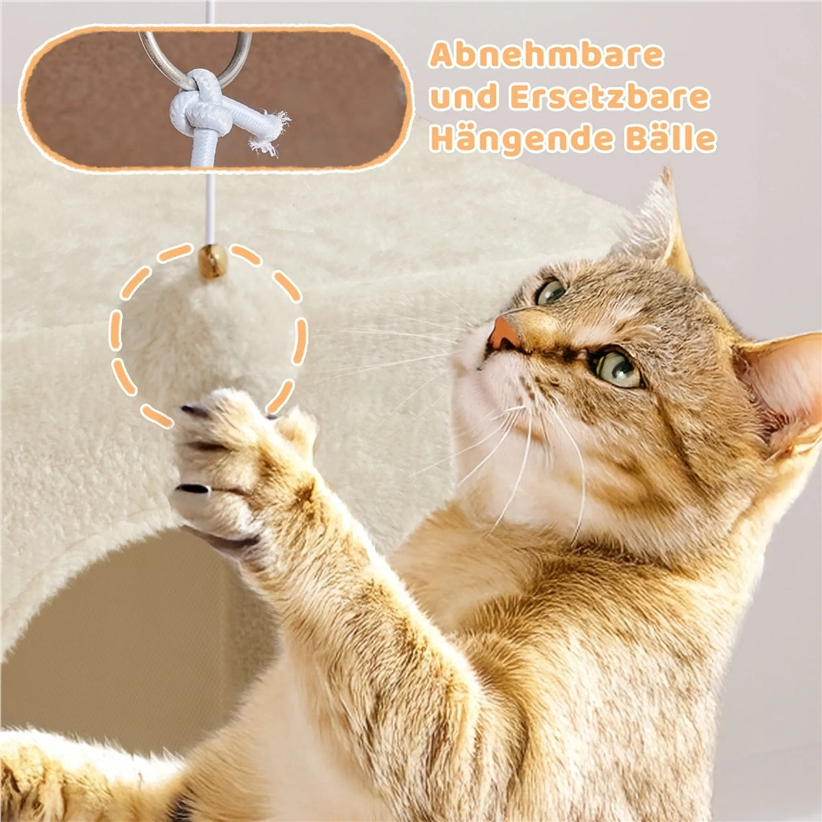 Yaheetech Krabpaal Met 2 Kattenhuisjes – Voorzien Van Sisal Krabpaal En Krabplank En Uitkijkplatform – Voor Kleine En Middelgrote Katten – Beige Pluche En Spaanplaat – 60 x 45 x 106 cm
