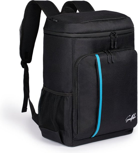 Koelrugzak Groot 30 Liter - Koeltas Rugzak – XXL Koel Backpack voor Heren & Dames - Koelrugtas - Zwart - Sunflake