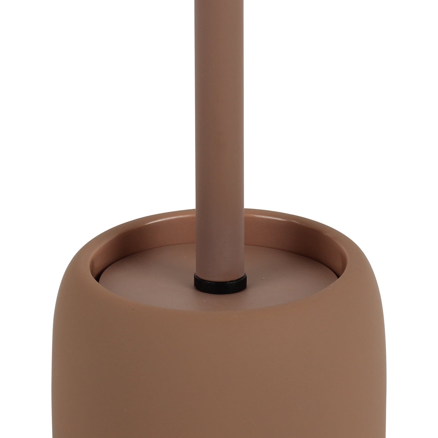 Furnihaus Keramische Badset 4-Delig – Bruin Met Rubber Coating – Stoneware Badkamer Accessoires