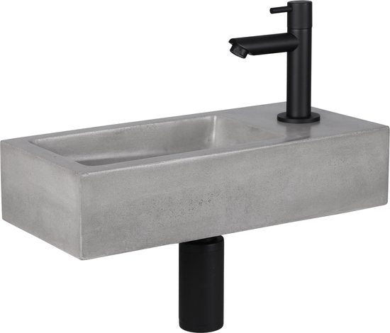 DIFFERNZ JUKON FONTEINSET 38.5X18.5X9CM BETON LICHTGRIJS