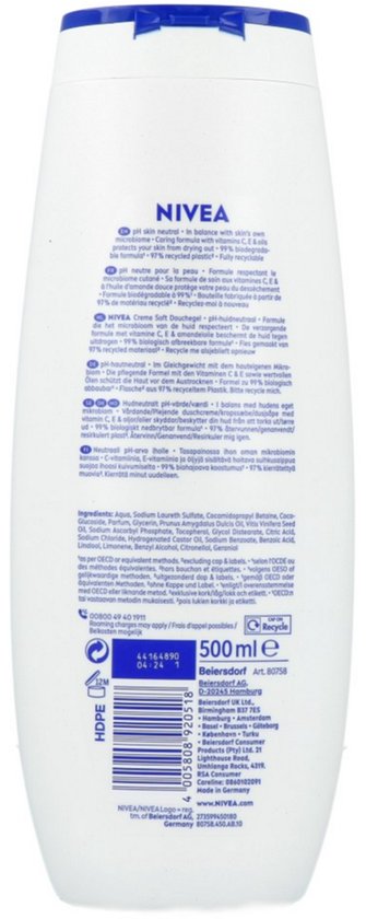 Nivea Douchecrème Soft 500 ml