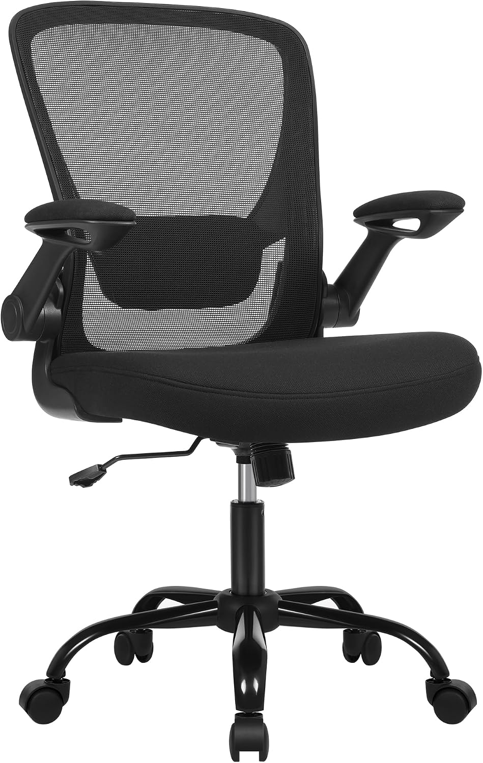 Songmics ergonomische bureaustoel OBN37BK - Opklapbare armleuningen - Zwart