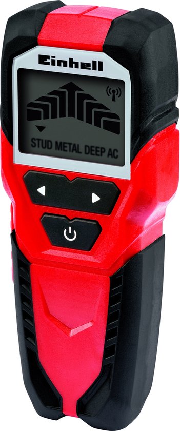 Einhell Digitale Leidingzoeker TC-MD 50 - Detectiediepte hout: 19 mm - metaal: 19 mm - ijzer: 50 mm - koper: 38 mm - geleiders: 50 mm