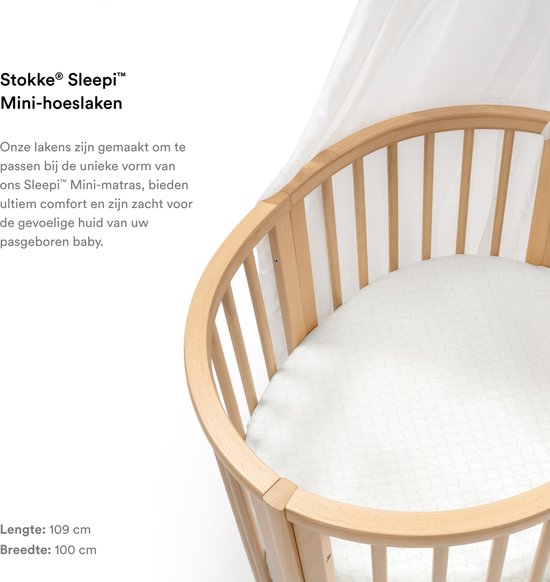 Stokke® Sleepi™ Mini Hoeslaken V3 - Fans Grey