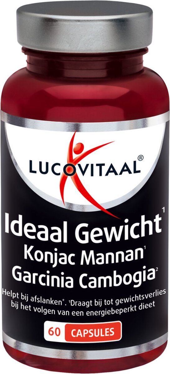 Lucovitaal Ideaal Gewicht Konjac Mannan Garcinia Cambogia – Voedingssupplement – 60 capsules