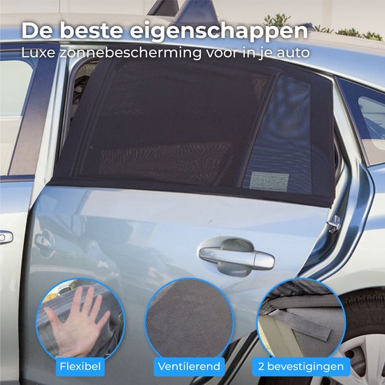 Nuvance - Zonnescherm Auto Baby - Zonneschermen - Zonwering - Zijruit - 2 Stuks - UV Protectie