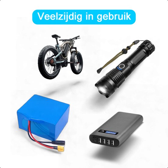 Tech Essentials 18650 Oplaadbare Li-ion Batterij - 2500mAh 3,7V - 5A - Lithium - Houder - Accu - 2-Pack